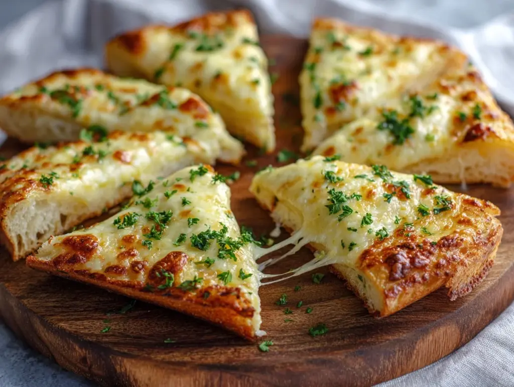 air fryer cheesy garlic bread - featured image