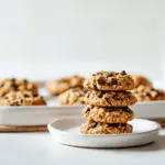 banana chocolate chip oatmeal cookies - featured image