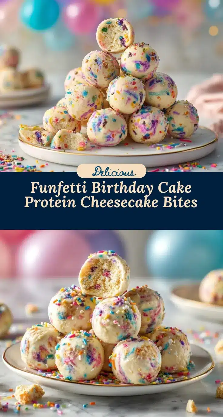 birthday cake cheesecake protein balls recipe
