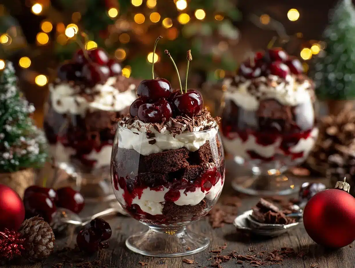 Black Forest trifle preparation steps