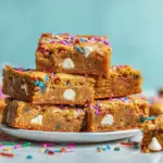 brown butter funfetti cake mix cookie bars - featured image
