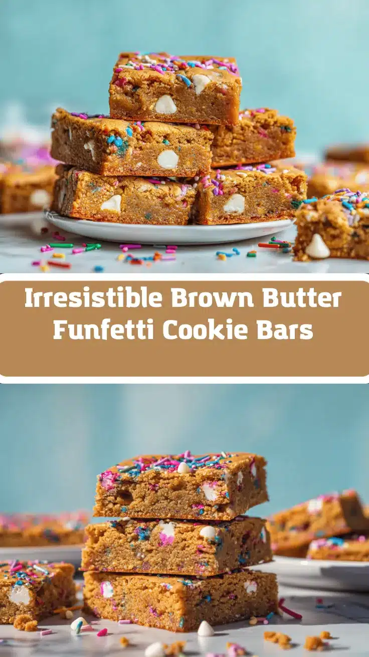 brown butter funfetti cake mix cookie bars recipe