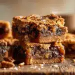 brown butter pecan date cookie bars - featured image