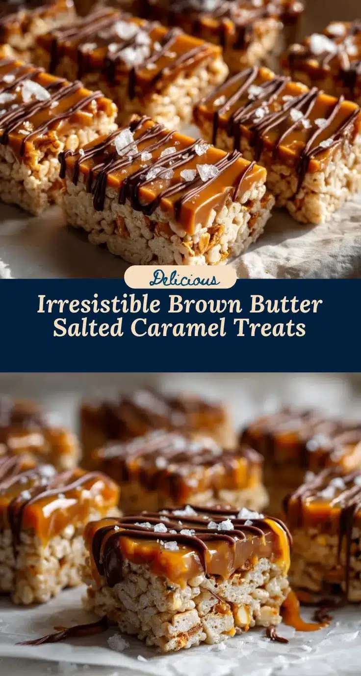 brown butter pretzel salted caramel Rice Krispie treats recipe