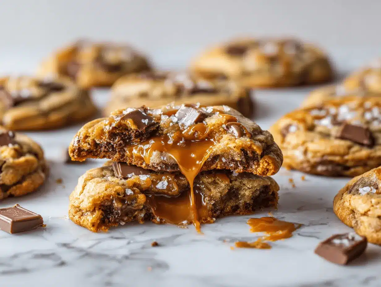 brown butter salted caramel chocolate chip cookies preparation steps