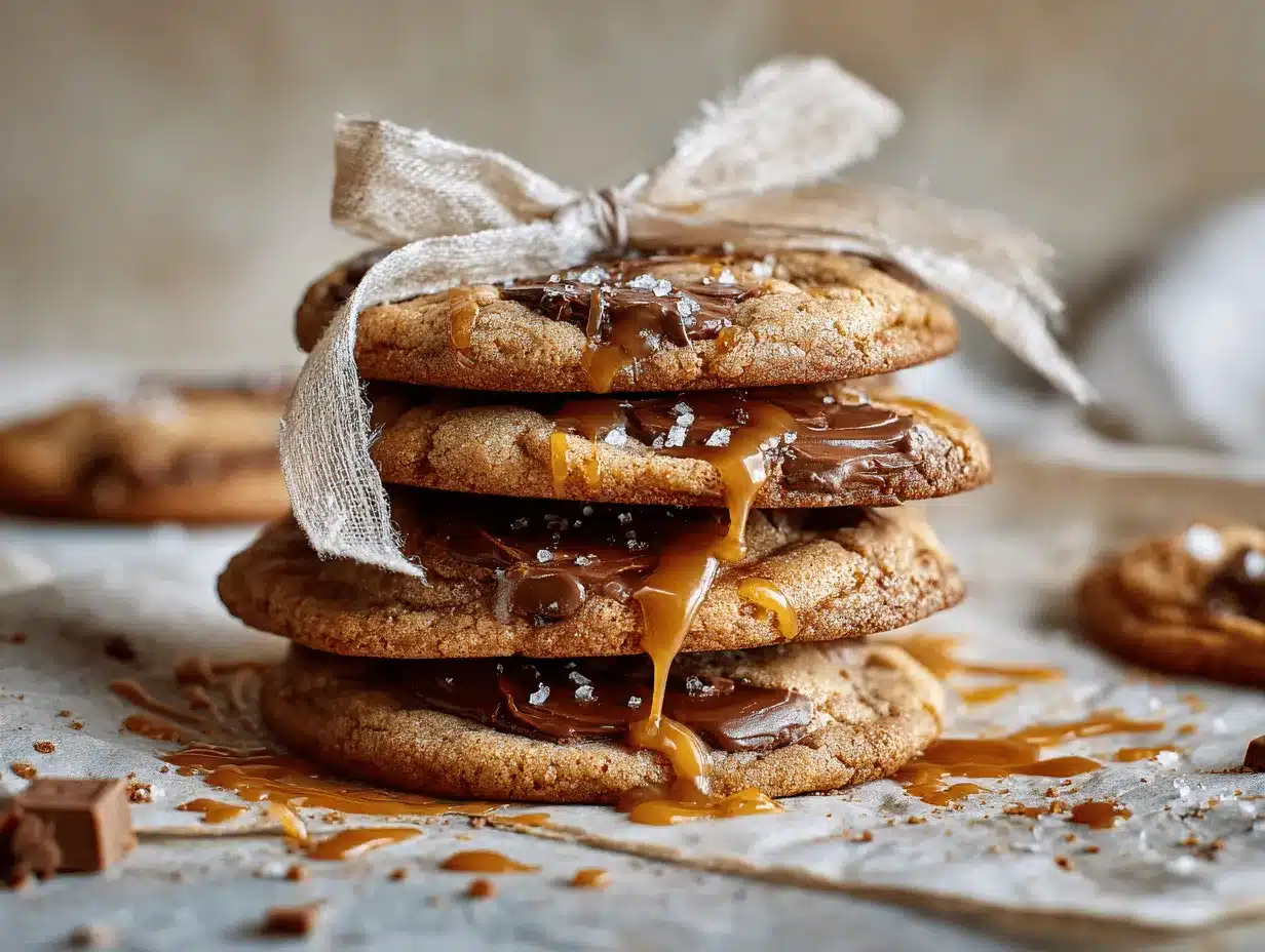 brown butter salted caramel chocolate chip cookies preparation steps