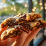 brown butter salted caramel chocolate chunk cookies - featured image