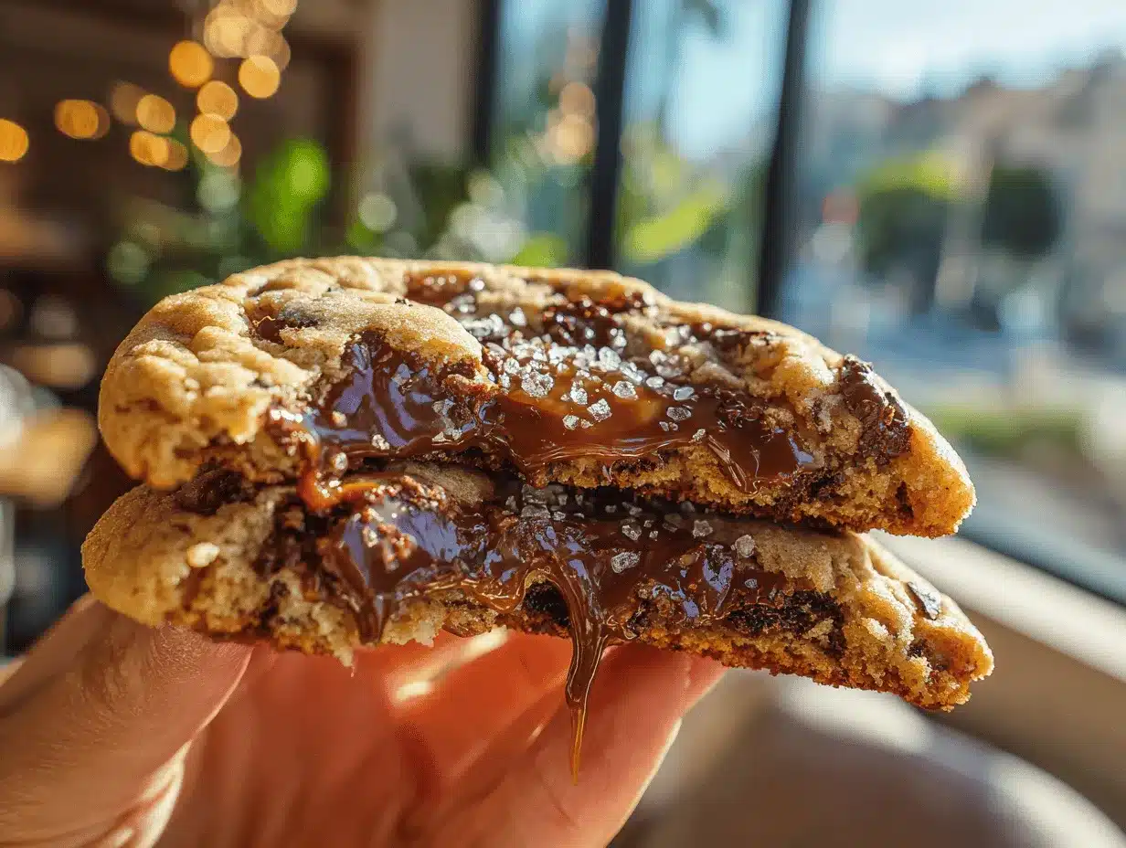 brown butter salted caramel chocolate chunk cookies preparation steps