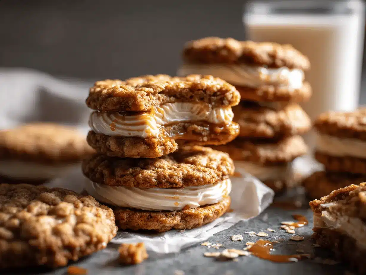 brown butter salted caramel oatmeal cream pies preparation steps