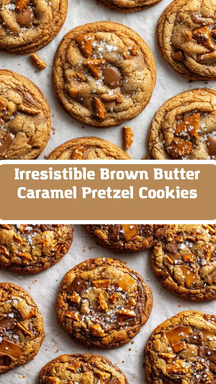 brown butter salted caramel pretzel cookies recipe