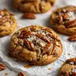 brown butter salted maple pecan cookies - featured image