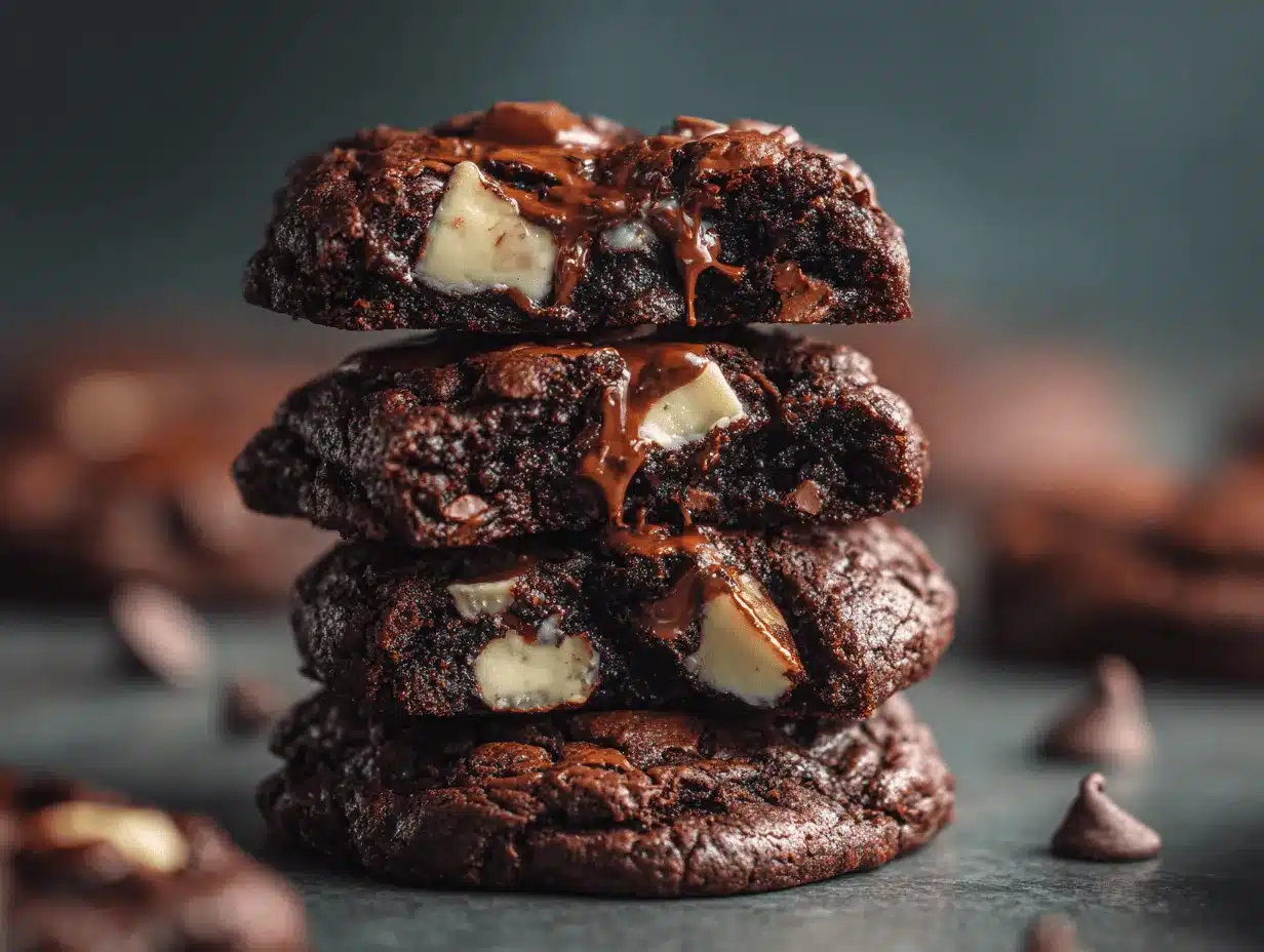 brownie mix triple chocolate chunk cookies preparation steps
