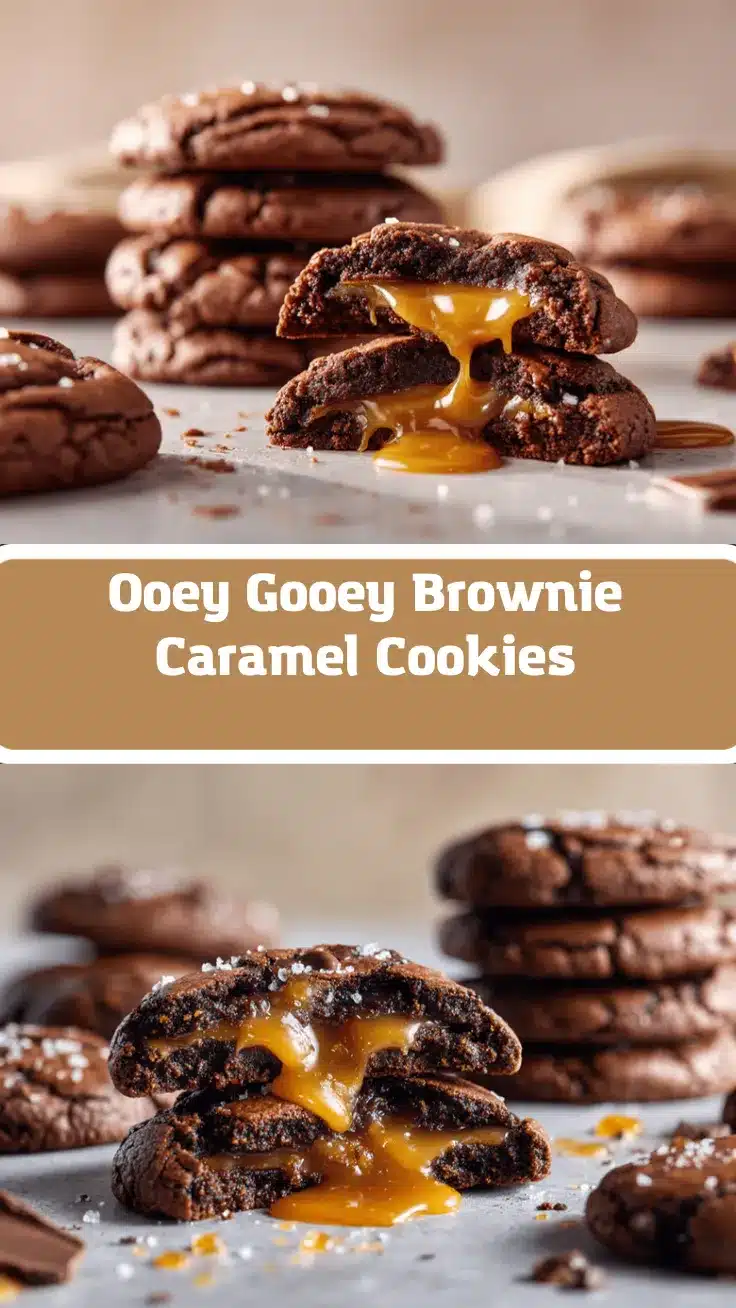 brownie stuffed salted caramel chocolate cookies recipe