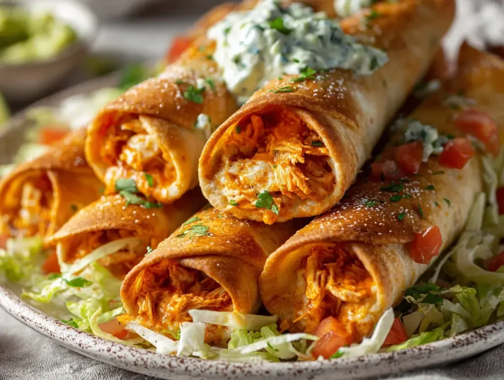 Buffalo chicken flautas - featured image