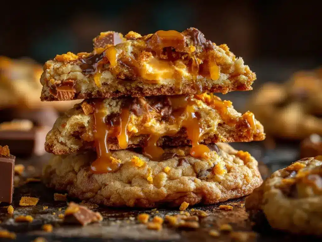 Butterfinger Caramel Crunch Cookies - featured image
