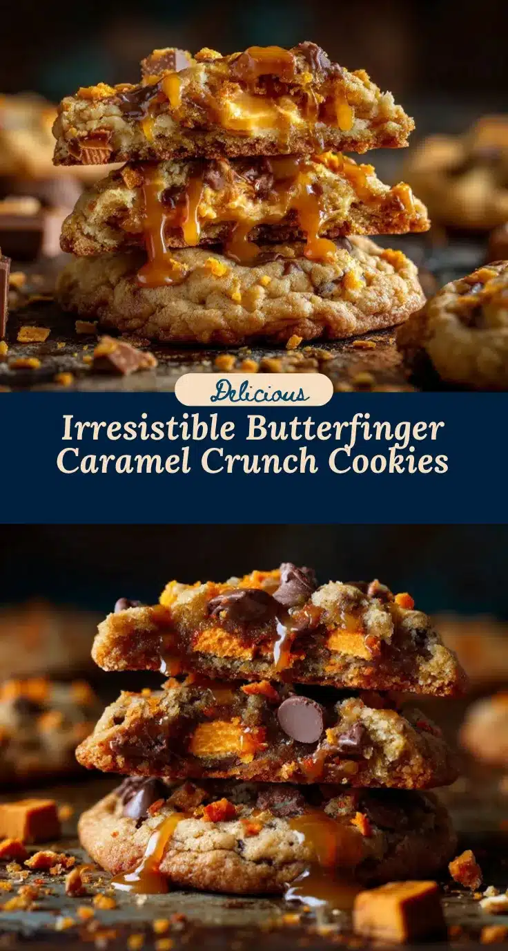 Butterfinger Caramel Crunch Cookies recipe