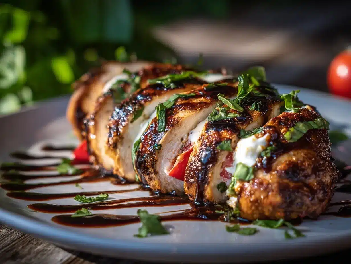 Caprese stuffed chicken breast preparation steps