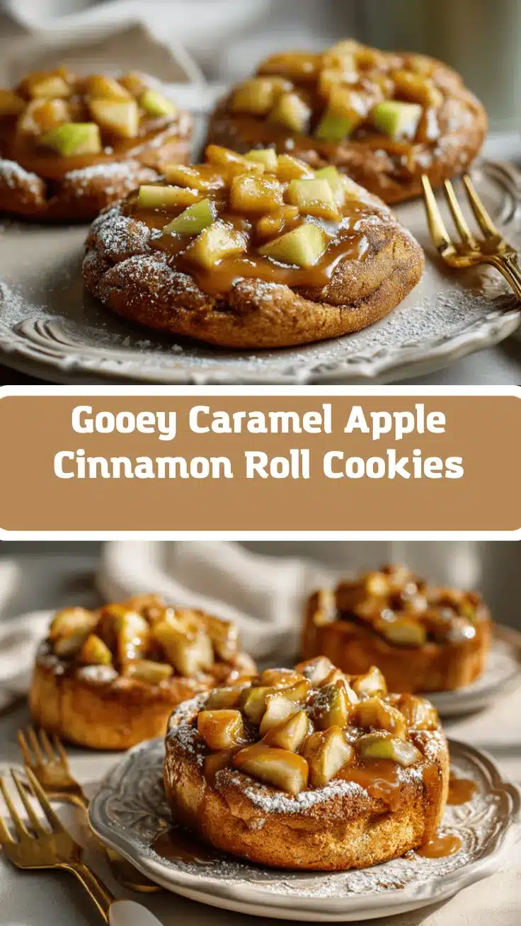 caramel apple cinnamon roll cookies recipe