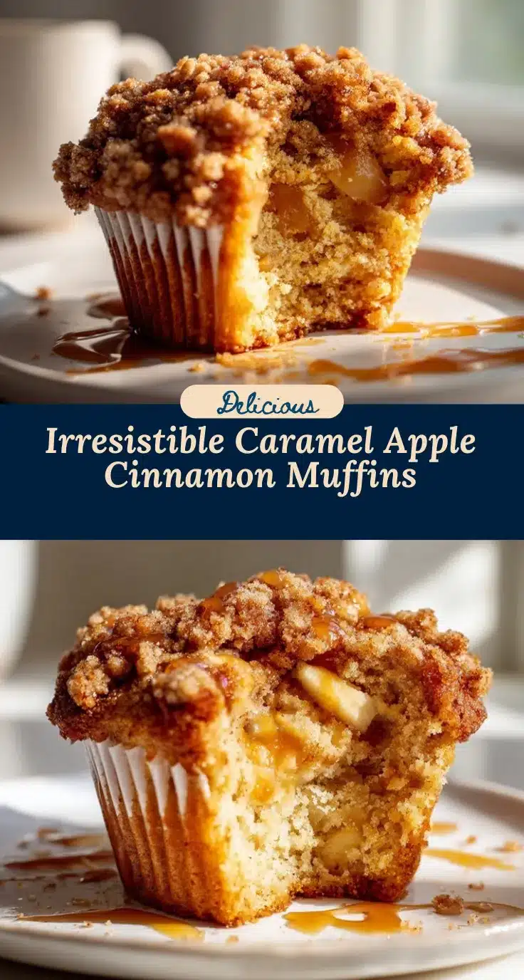 caramel apple cinnamon streusel muffins recipe