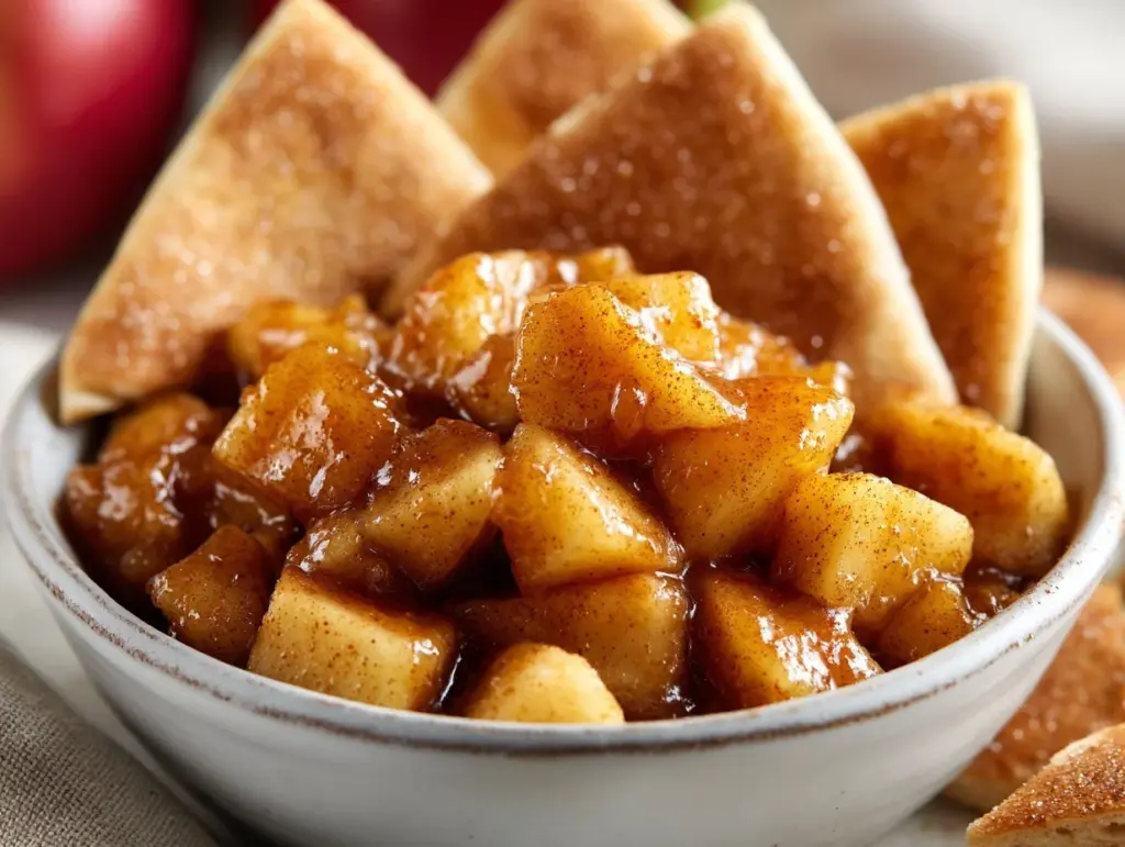 caramel apple pie salsa - featured image