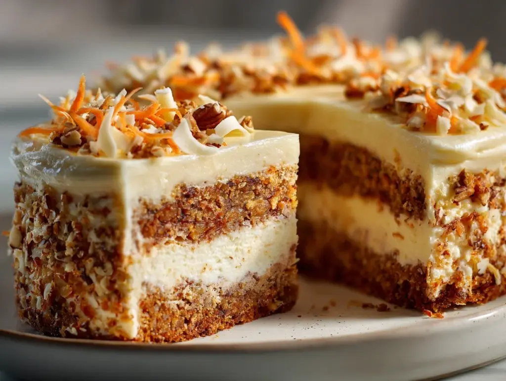 carrot cake cheesecake - featured image