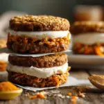 carrot cake oatmeal cookie sandwiches - featured image