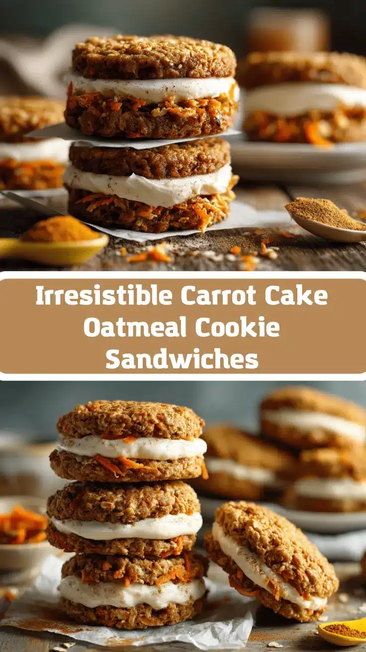 carrot cake oatmeal cookie sandwiches recipe