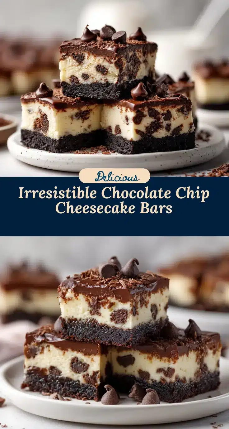 chocolate chip cheesecake bars recipe