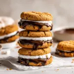 chocolate dipped peanut butter cookie sandwiches - featured image