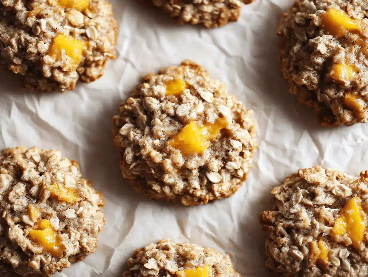 cinnamon maple peach oatmeal cookies preparation steps
