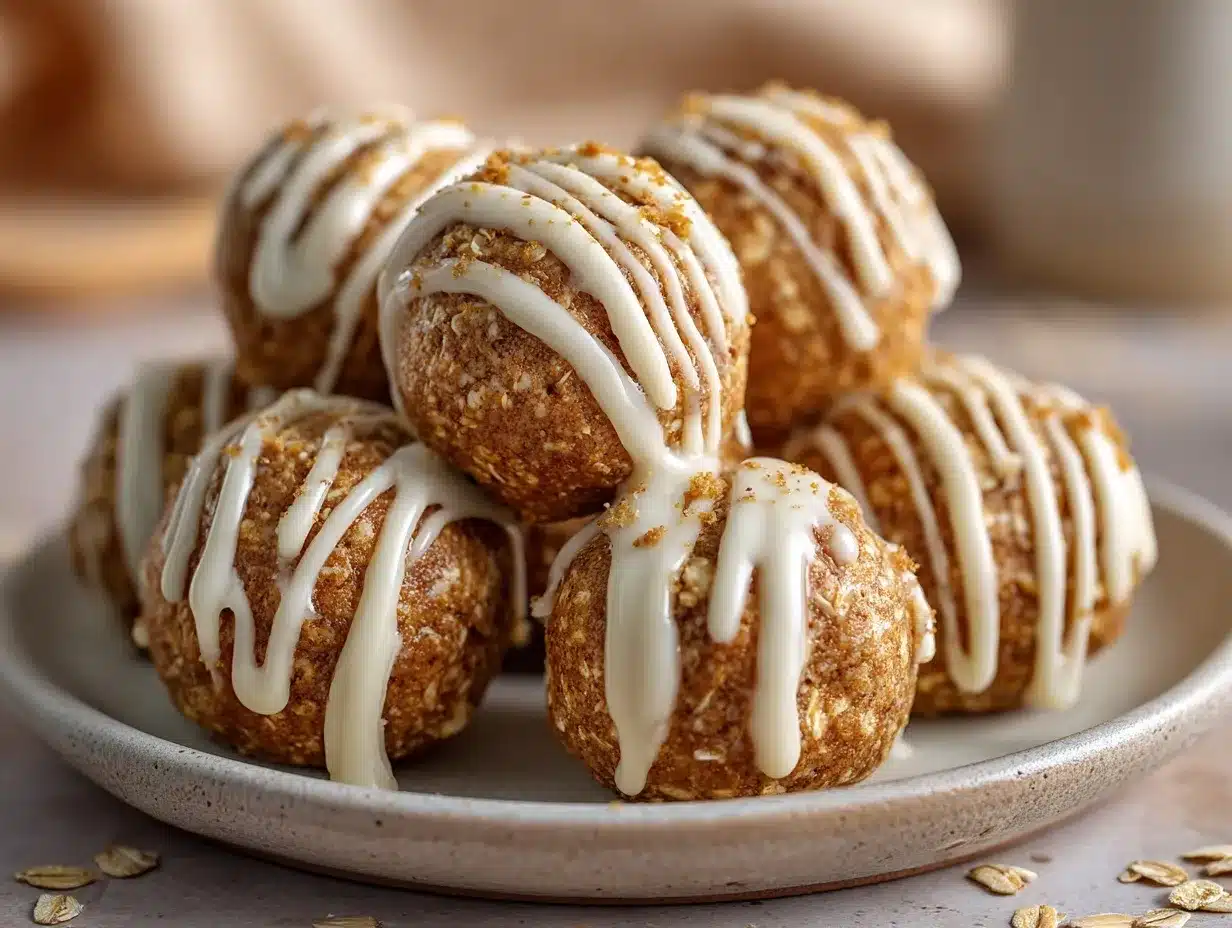 cinnamon roll cheesecake protein balls preparation steps