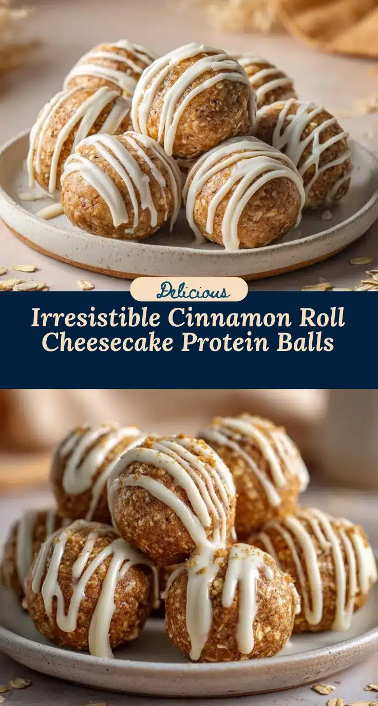 cinnamon roll cheesecake protein balls recipe