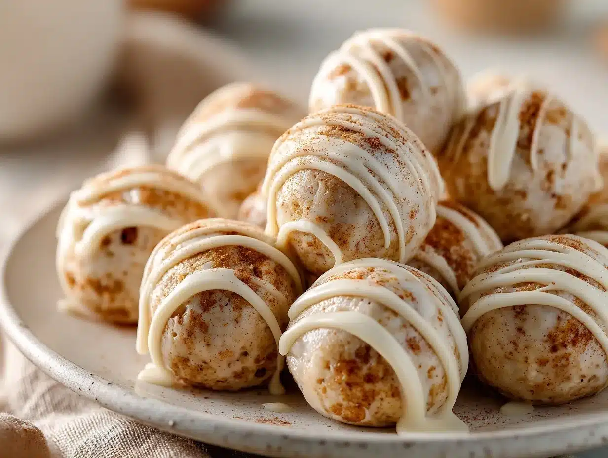 cinnamon roll cheesecake protein bites preparation steps