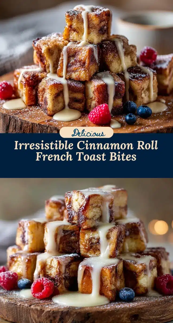 cinnamon roll French toast bites recipe