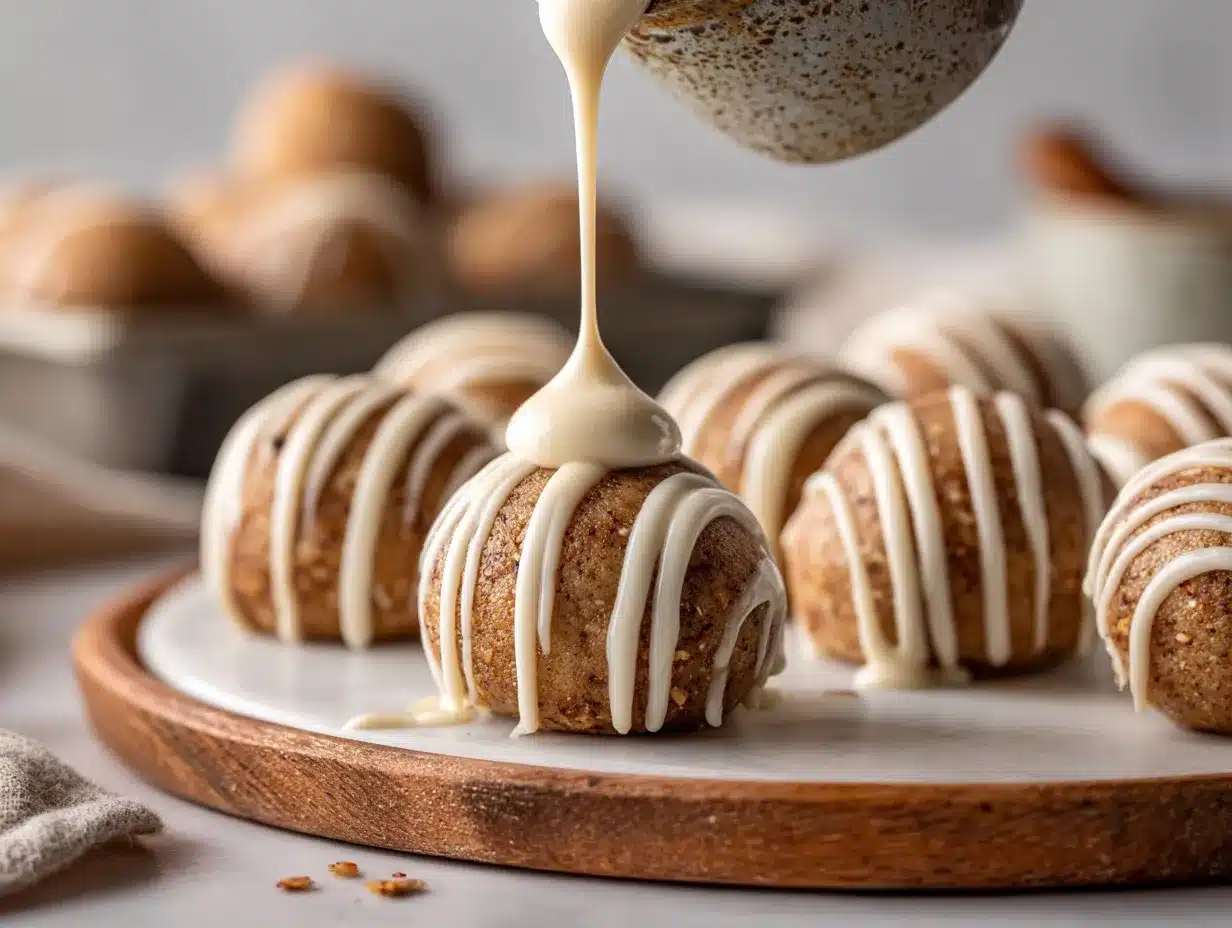 cinnamon roll protein balls preparation steps