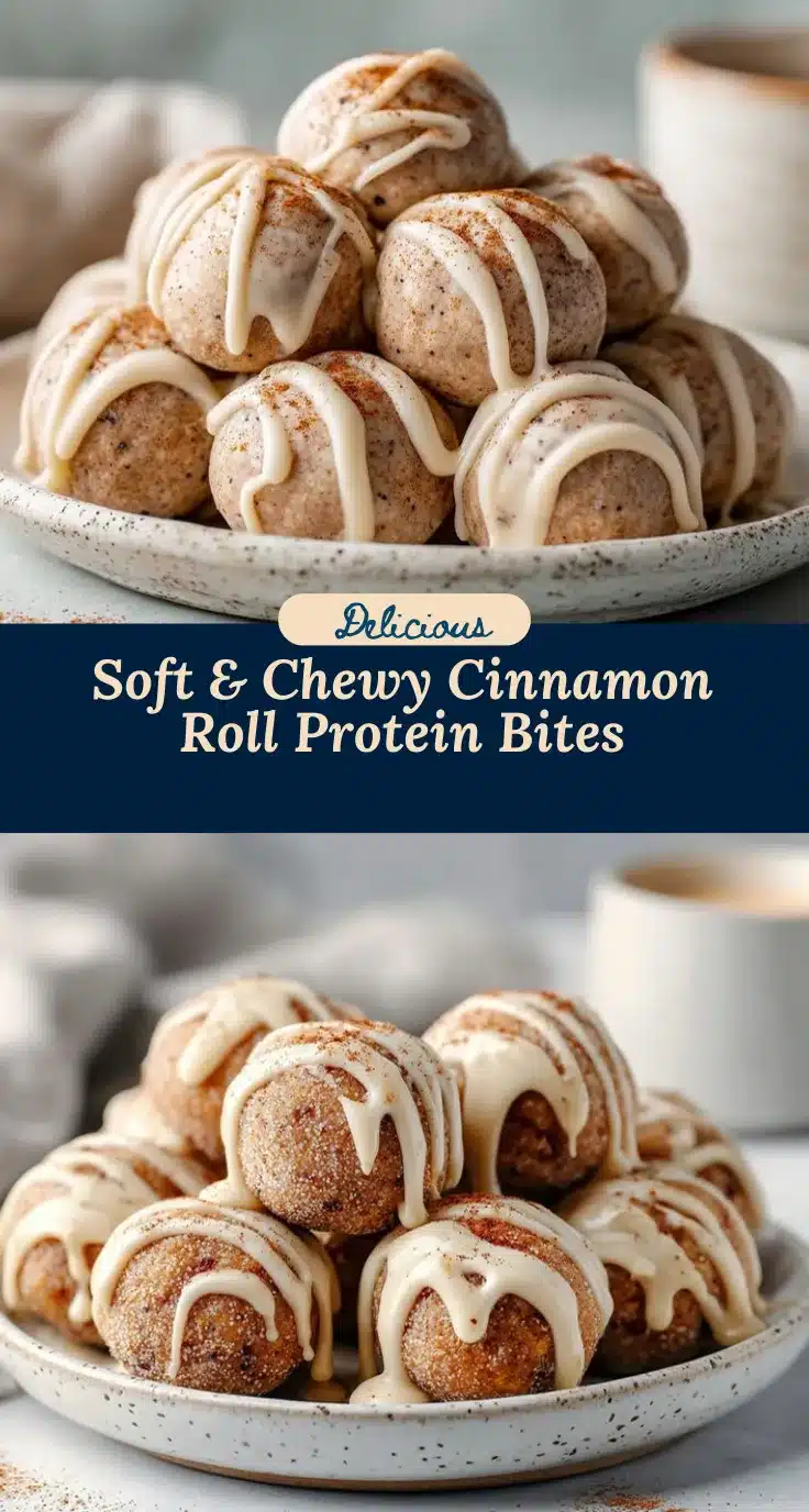 cinnamon roll protein bites recipe