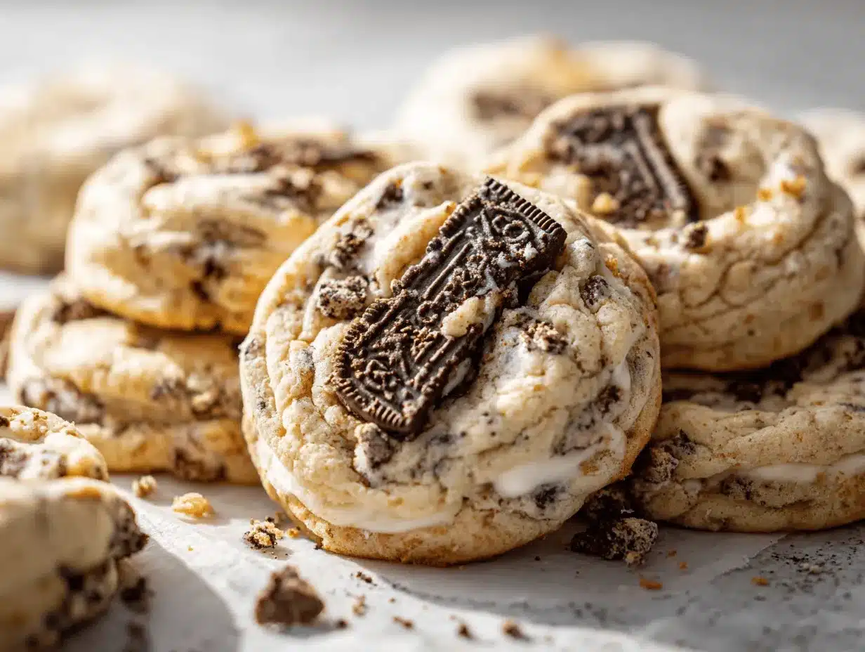 cookies and cream cheesecake cookies preparation steps