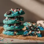 cosmic brownie cookie monster cookies - featured image