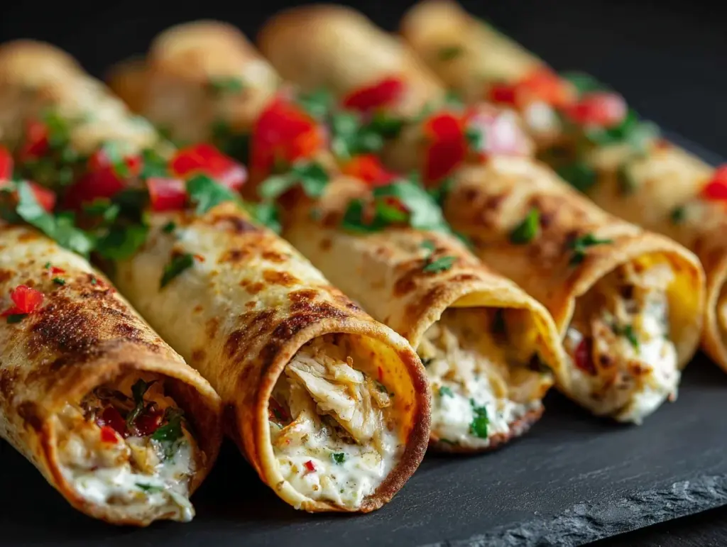 cream cheese chicken taquitos - featured image