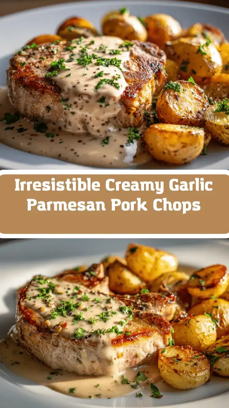 creamy garlic parmesan pork chops recipe