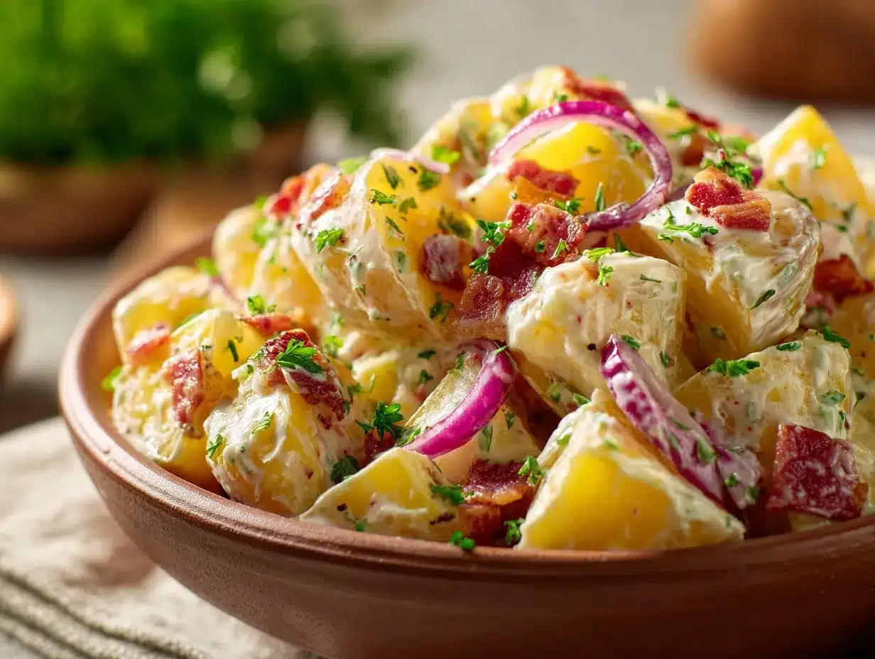 creamy potato salad preparation steps