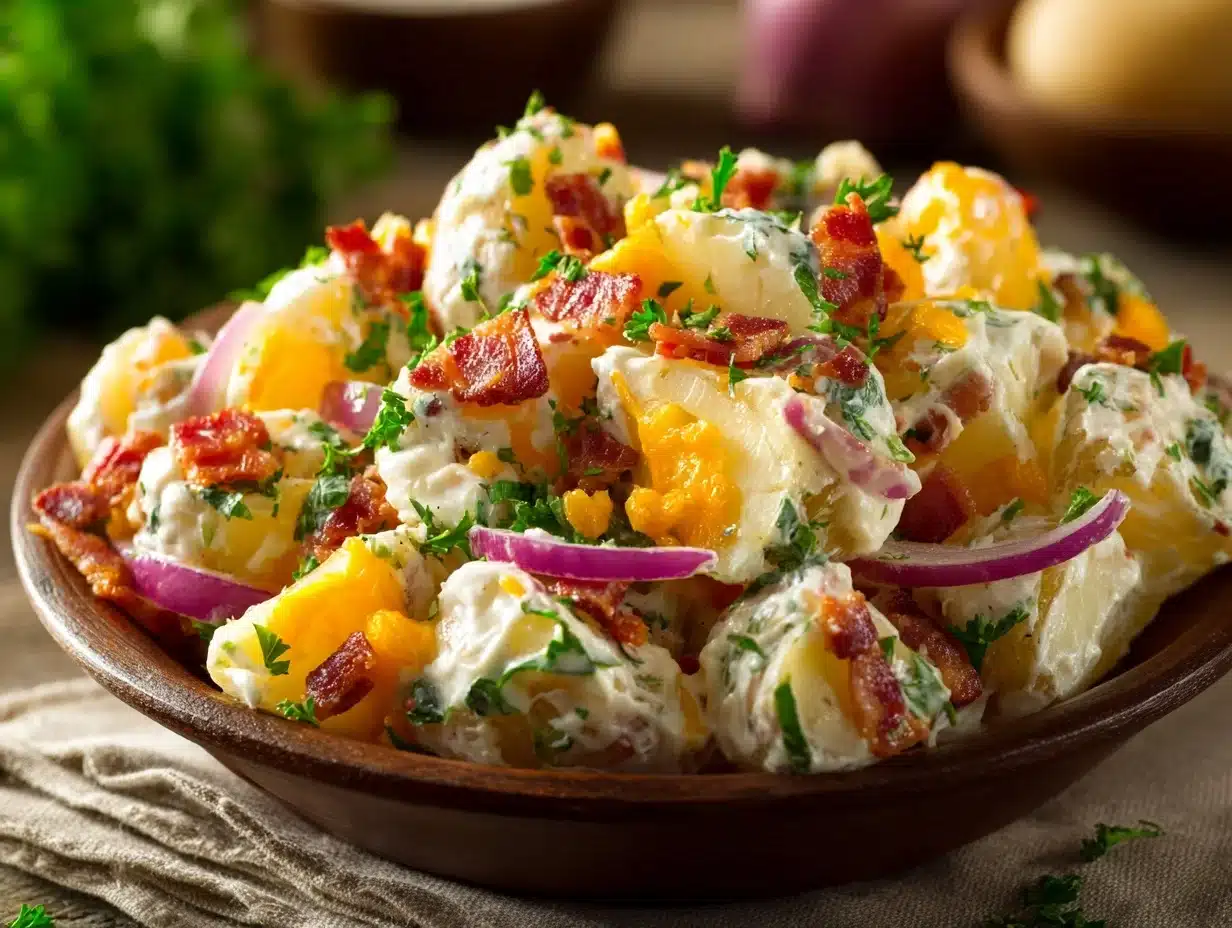 creamy potato salad - featured image