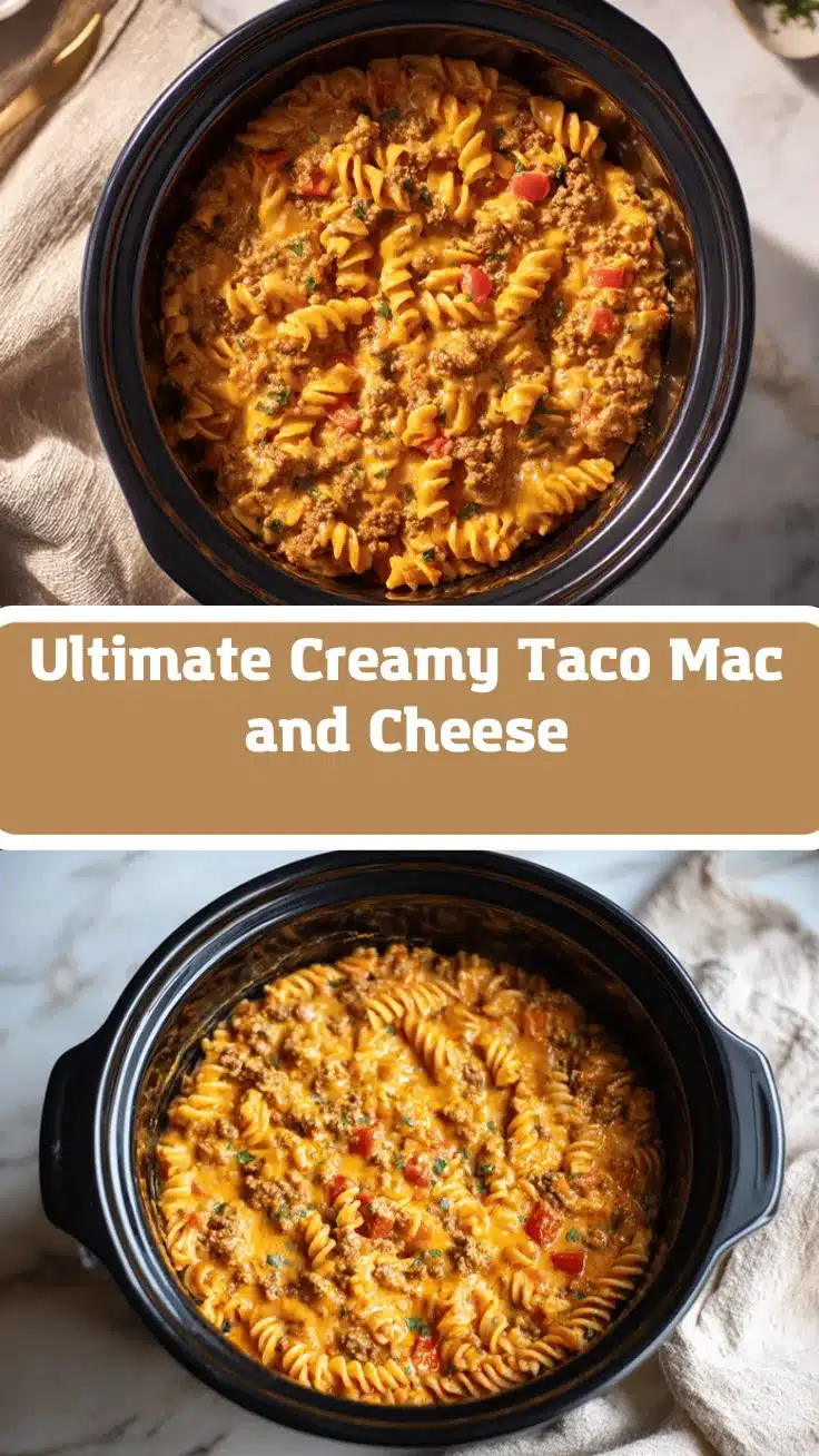 Crockpot Creamy Taco Mac and Cheese recipe