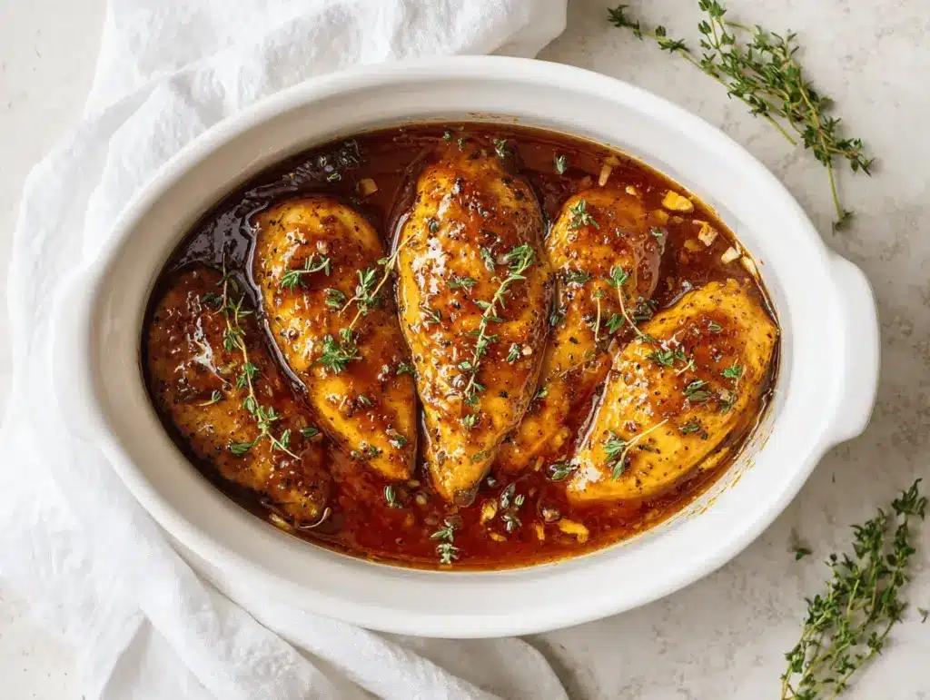 crockpot honey garlic chicken - featured image