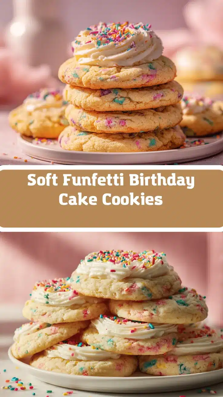 Crumbl copycat Funfetti birthday cake cookies recipe
