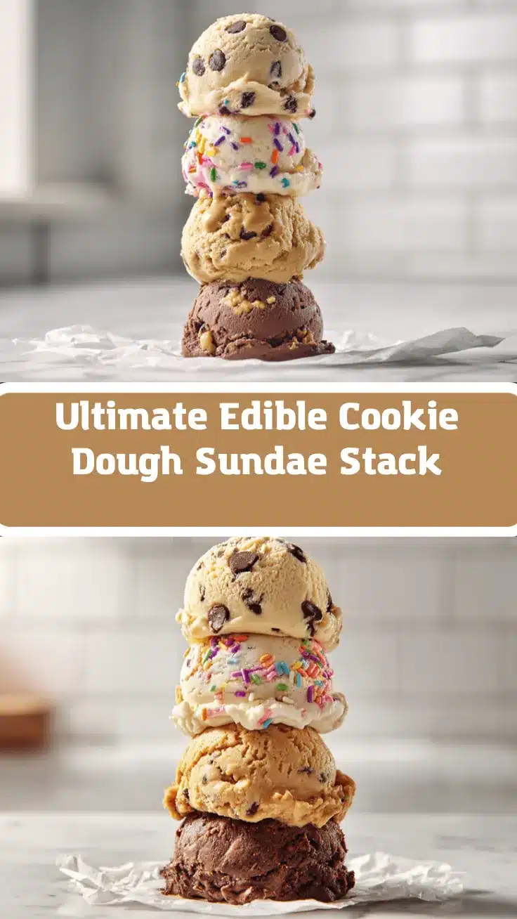 edible cookie dough sundae stack recipe