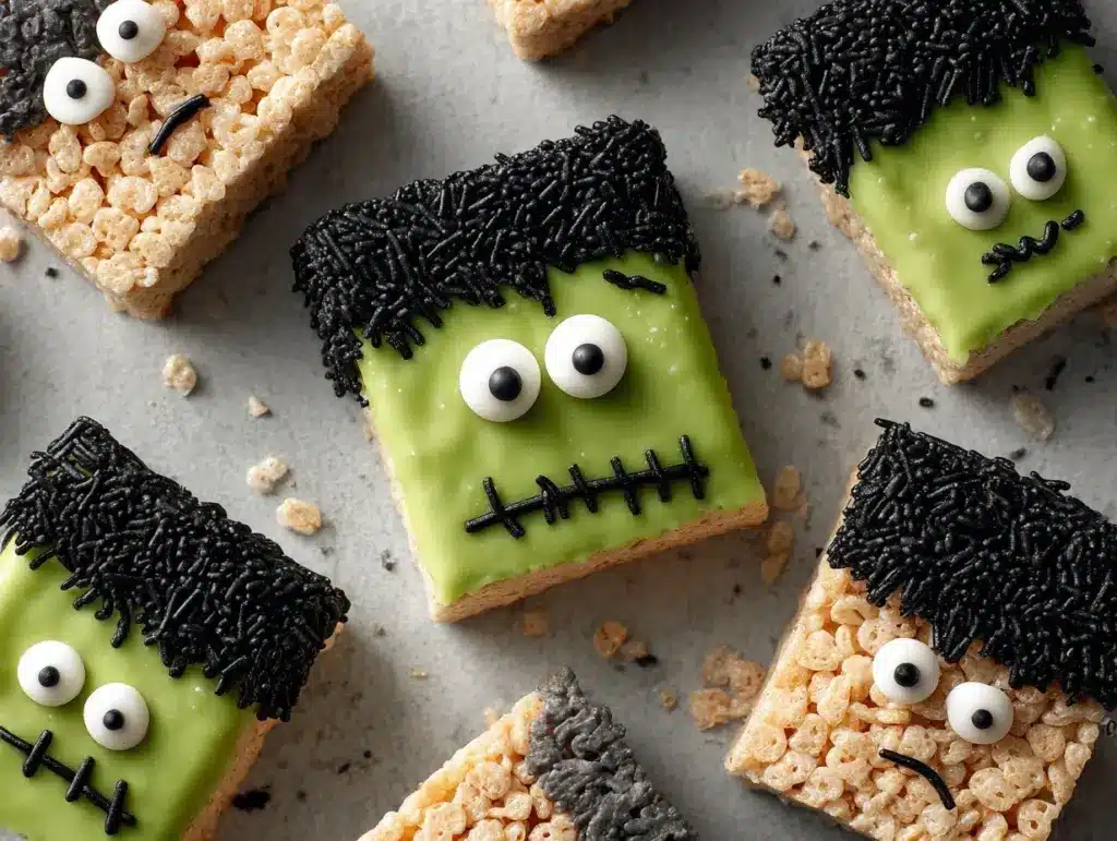Frankenstein Rice Crispy Treats - featured image