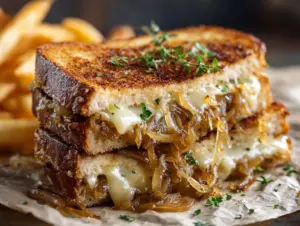 French onion grilled cheese sandwich - featured image