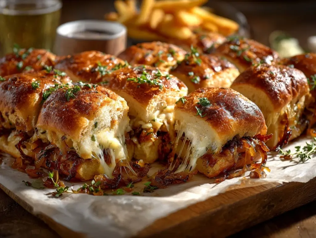 French onion grilled cheese sliders - featured image