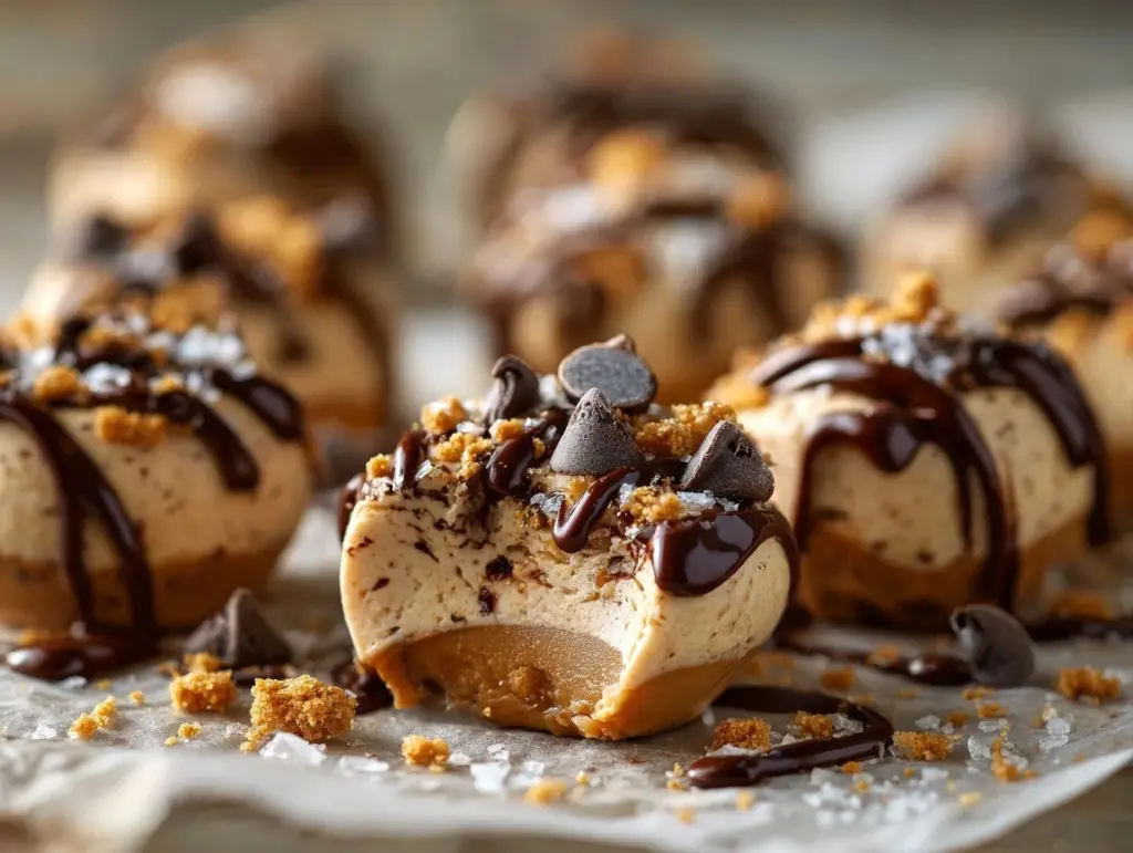 Frozen Greek Yogurt Peanut Butter Smores Bites - featured image
